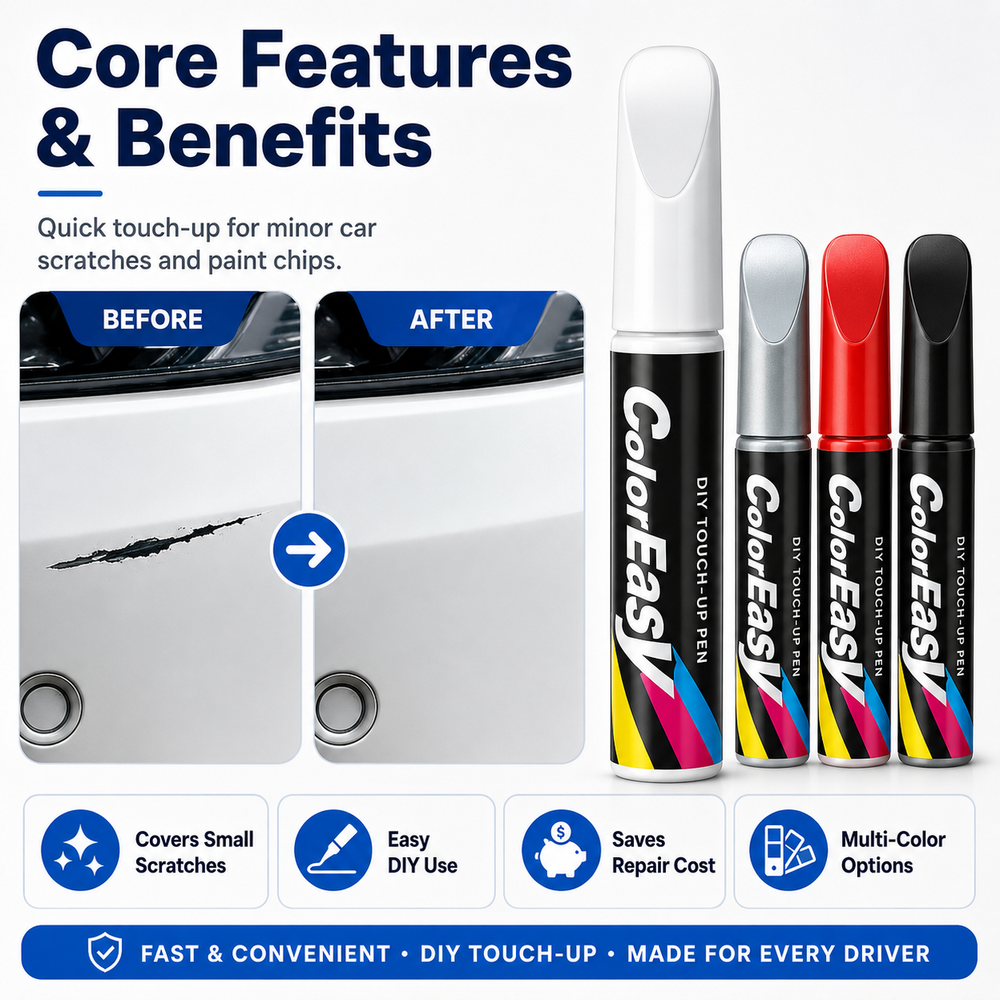 🚨Small Scratches Can Ruin Your Car’s Clean Look🚨 - ScratchFix Car Touch-Up Paint Pen 🏆