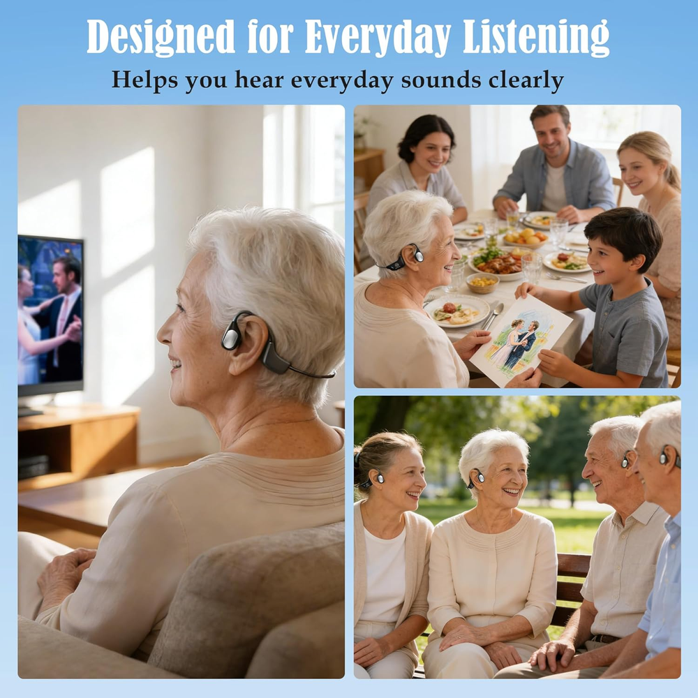 💖#1 THIS IS THE CLEAR WINNER!🔥Pryxo™ Bone Conduction Hearing Aids — Hear the sounds you should hear! ✅Made in the USA